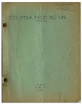 Moe Howard's 33pp. Script Dated June 1942 for The 1943 Three Stooges Film ''Spook Louder'' -- With Annotations in Moe's Hand & Additional 2pp. Shooting Schedule -- Very Good Condition